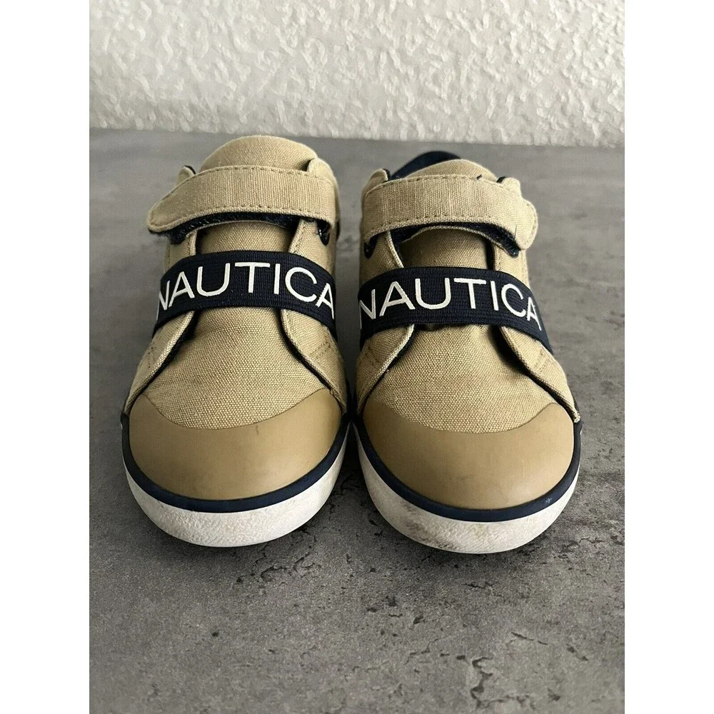 Nautica Boys Shoes Size 11 Tan and Blue